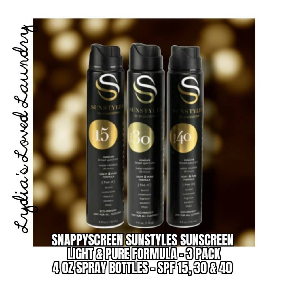 Bundle Snappyscreen Sunstyles Sunscreen Bundle Of 3 Bottles SPF15 SPF30 SPF40